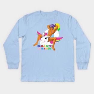 SAINT GAY UNICORN Kids Long Sleeve T-Shirt